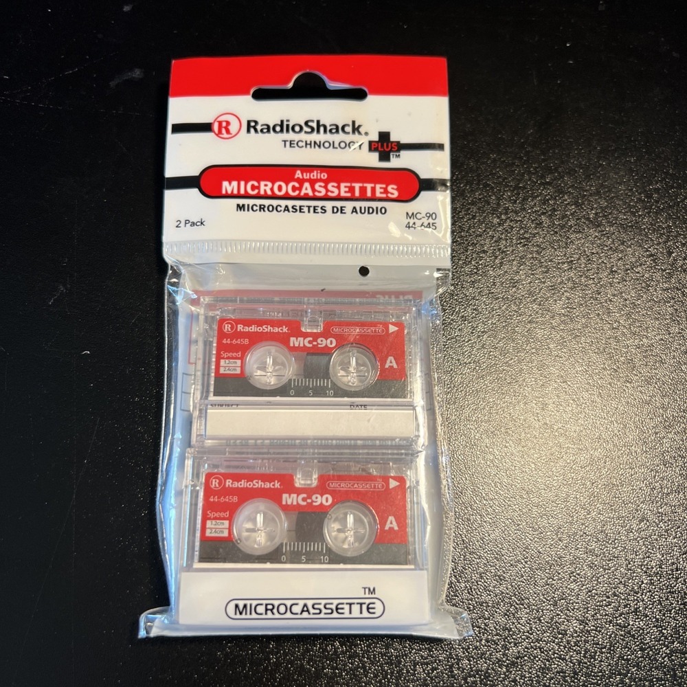 New Radio Shack MC-90 Microcassettes‎ (Package of 2 - Sealed)
